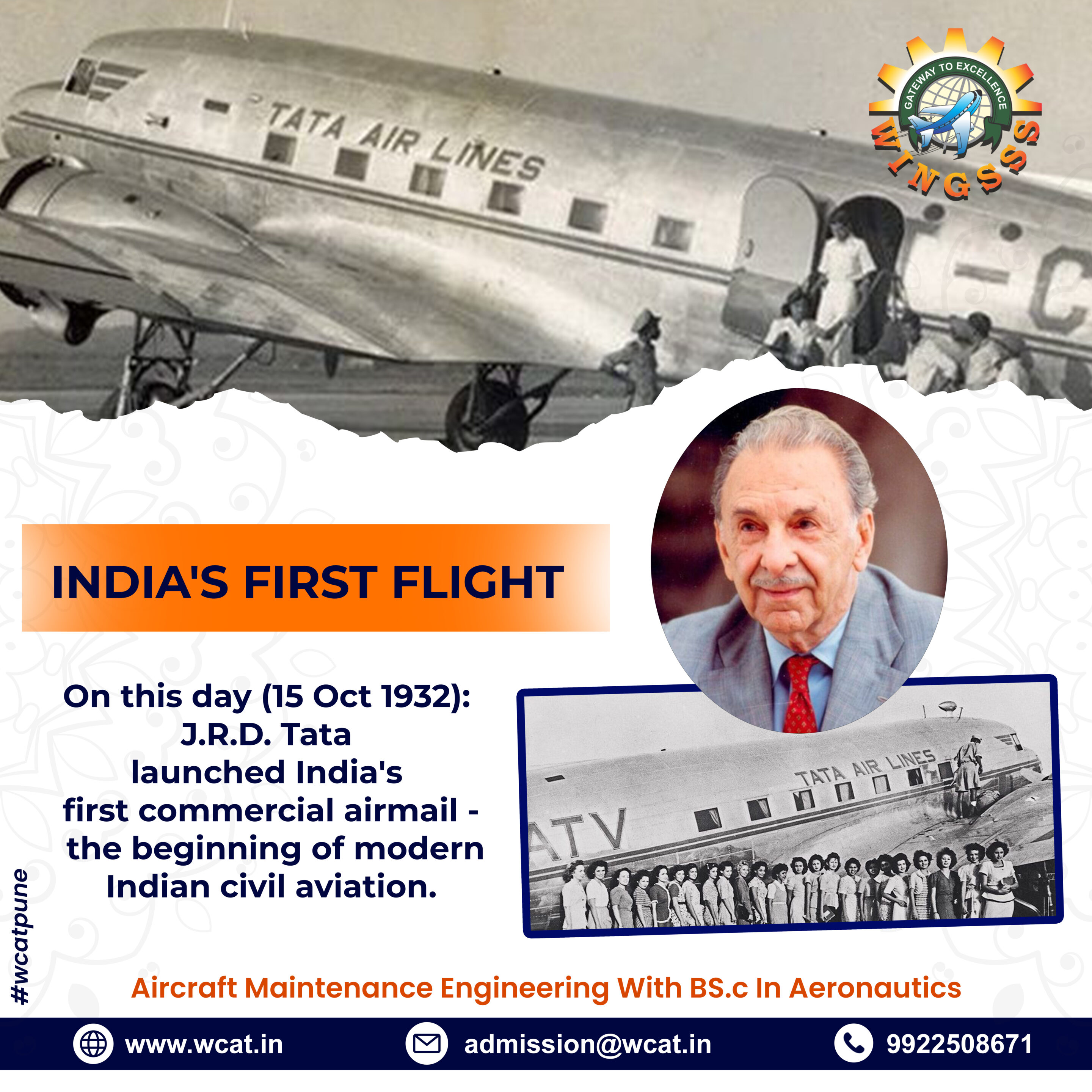 From Tata Air Mail to WCAT Pune